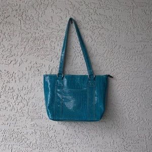 Blue shoulder purse